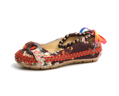 Zapatos Retro de Viento Nacional para Mujer - Tejidos a Mano con Lino y Encaje - Image 9