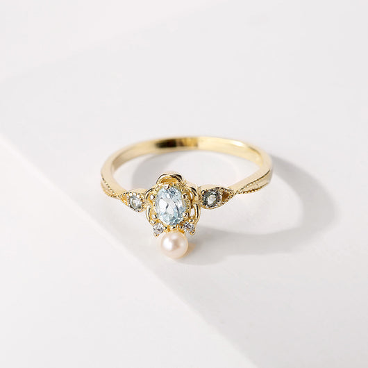 Anillo de Topacio Azul Natural - Image 3
