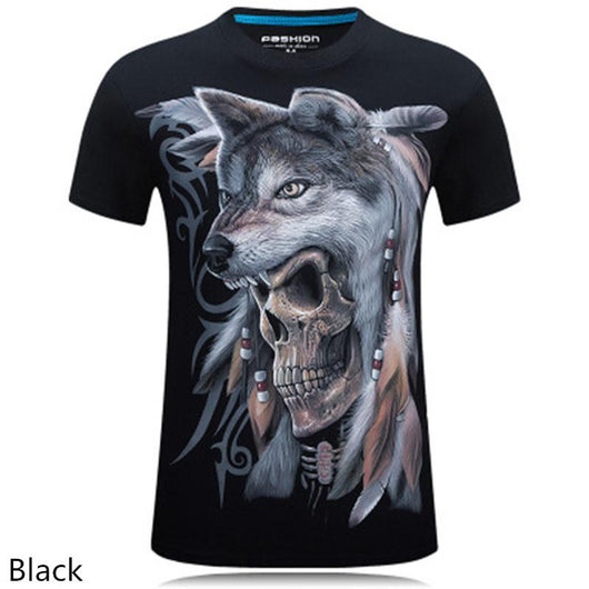 Playera Casual Estampado Animal 3D Personalizada Talla Grande Hombre - Image 3