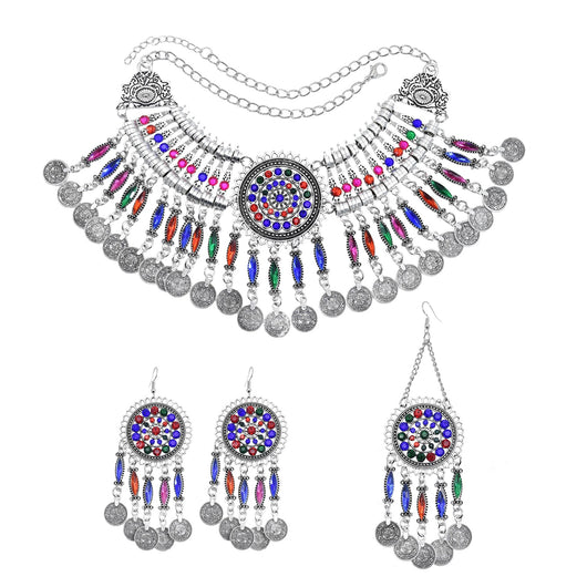 Conjunto Bohemio Vintage: Collar, Aretes y Tiara - Image 11