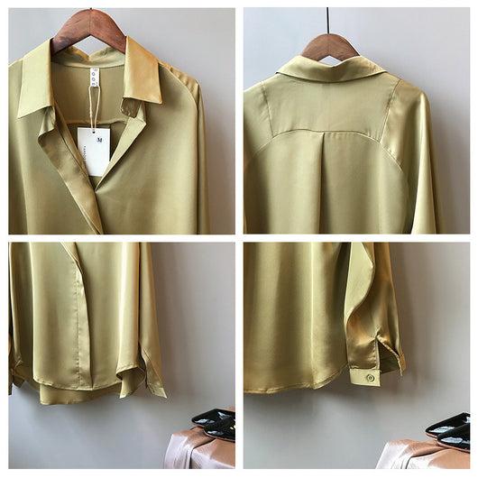 Camisa de Satén Suelta - Image 3
