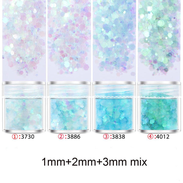 Esmalte de Uñas Láser con Lentejuelas - Juego de Combinación de Colores