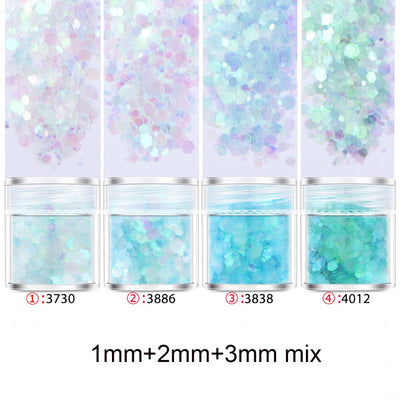 Esmalte de Uñas Láser con Lentejuelas - Juego de Combinación de Colores