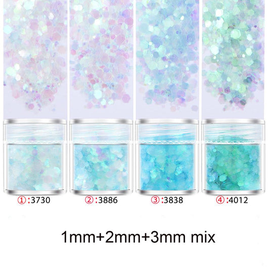 Esmalte de Uñas Láser con Lentejuelas - Juego de Combinación de Colores