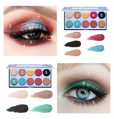 Paleta de sombras mate impermeable - Maquillaje natural profesional