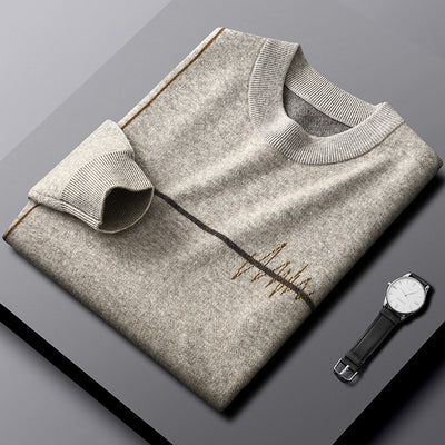 Suéter Casual de Cuello Redondo Grueso y Cálido para Hombre - Image 13