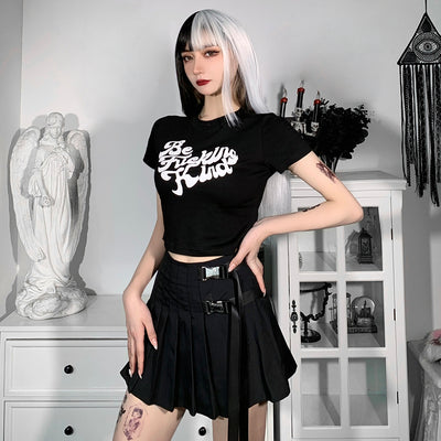 Blusa Corta Crop Top de Cintura Alta con Manga Corta - Image 4