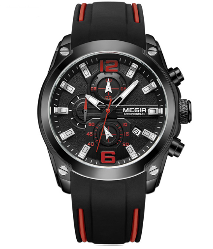 Reloj Deportivo Multifuncional de Silicona para Hombre con Movimiento de Cuarzo - Image 5