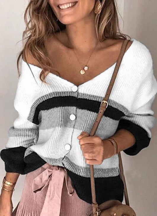 Cardigan Tejido Mixto Estilo Europeo y Americano
