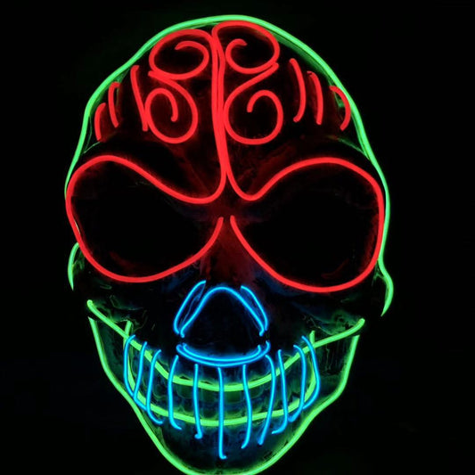 Máscara Calavera LED Brillante para Halloween - Image 2