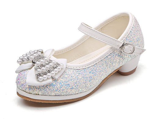 Zapatos de Tacón Alto Infantil con Moño y Cristales - Image 15