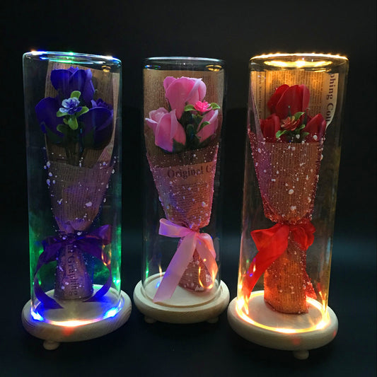 Florero Cilíndrico de Corcho y Vidrio para Flores Secas y Arreglos DIY