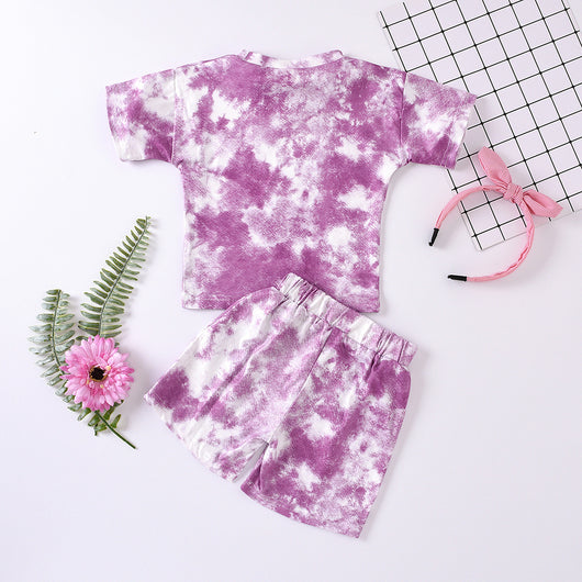 Conjunto Infantil Tie-Dye: Playera y Shorts de Manga Corta - Image 11