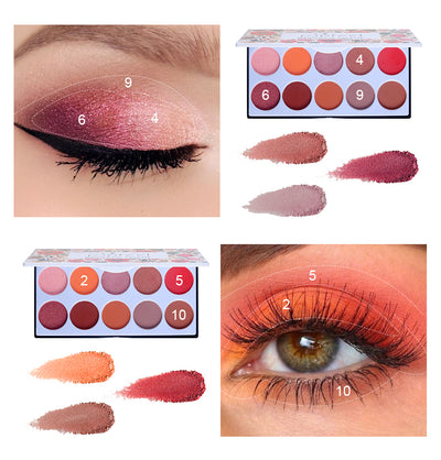 Paleta de sombras mate impermeable - Maquillaje natural profesional - Image 2