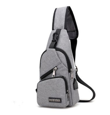 Bolsa de Pecho Deportiva USB con Carga - Estilo Coreano Canvas para Hombre - Image 8