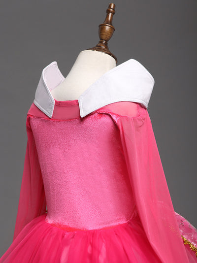 Vestido Princesa Niña Elegante Color Sólido - Image 21