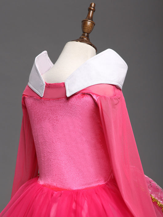 Vestido Princesa Niña Elegante Color Sólido - Image 21