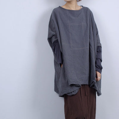 Blusa Pullover Manga Larga de Algodón Lavado a Mano - Diseño Artesanal