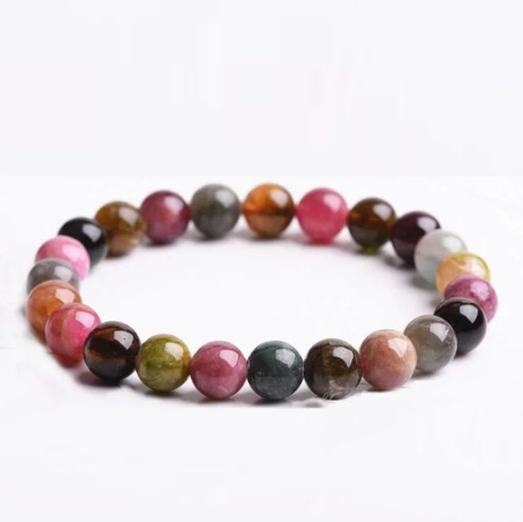 Pulsera de Turmalina Natural Multicolor