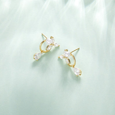 Aretes de Perla y Flor - Elegancia Atemporal - Image 3