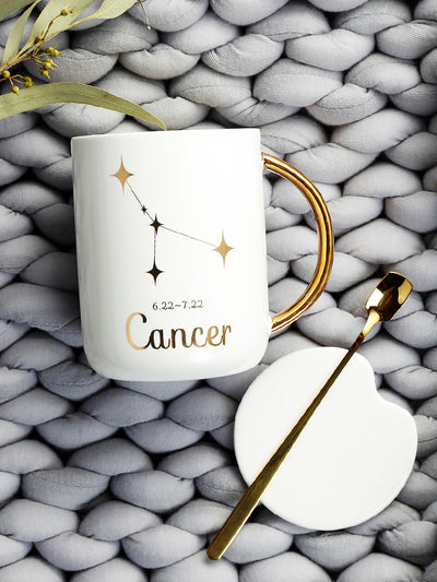Taza de Cerámica con Constelaciones del Zodiaco y Cuchara de Regalo - Image 5