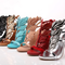 Sandalias Romanas de Verano con Alas y Strass Multicolor
