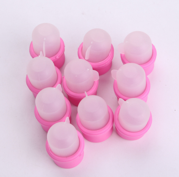 Kit de 10 Removedores de Esmalte con Barril Remojador para Uñas Acrílicas y Postizas