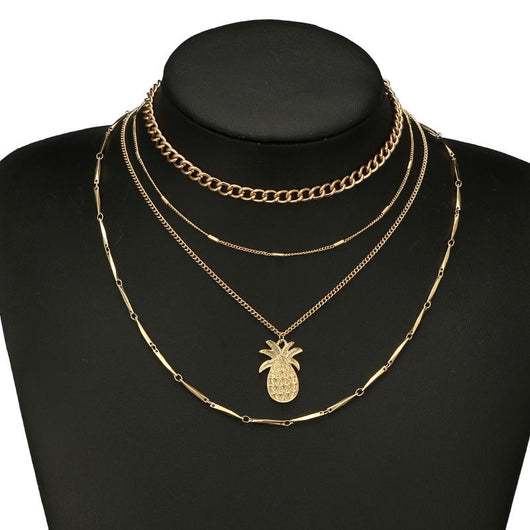 Collar Colgante Piña Minimalista para Mujer - Image 3