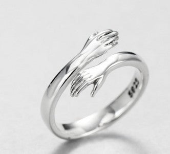Anillo Ajustable para Parejas - Anillo Abierto con Anillo de Amor