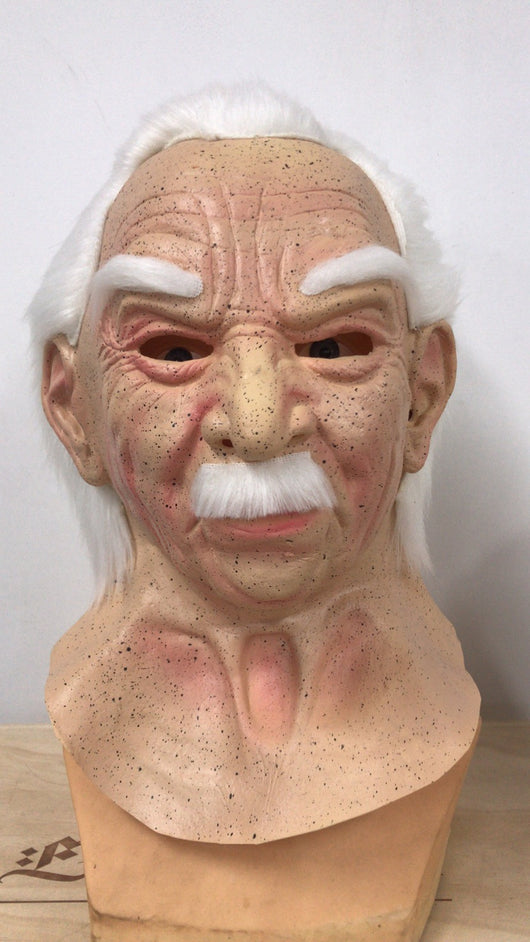 Máscara de Anciano con Cabello Blanco y Barba para Halloween - Image 9