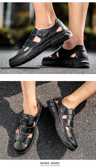 Sandalias Grandes para Hombre con Velcro y Detalles Cosidos - Image 26
