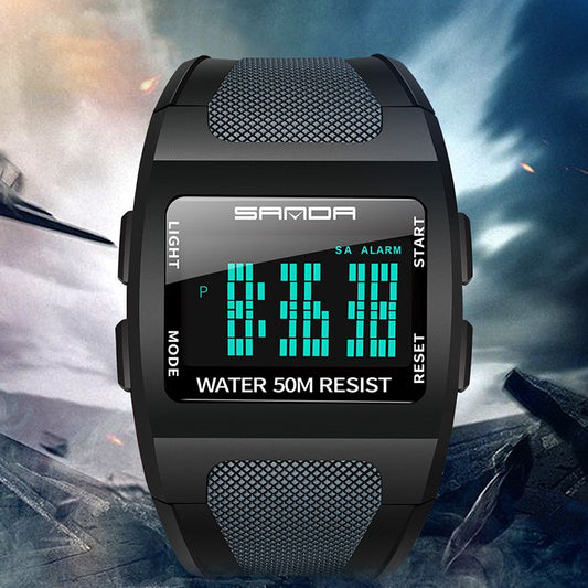 Reloj Deportivo Sanda Resistente al Agua con Pantalla Digital