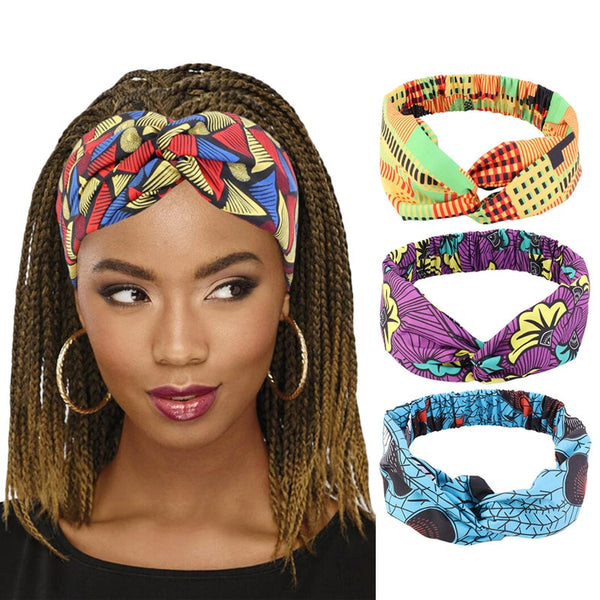 Diadema Estampado Africano Retorcida para Mujer