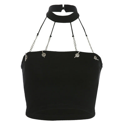 Chaleco Corto Halter con Cadena - Image 34