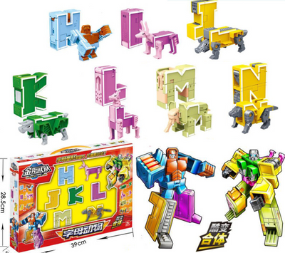 Juguete Dinosaurio Transformable del Equipo King Kong con Alfabeto en Inglés - Image 11