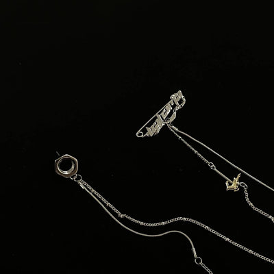 Broche Minimalista de Personalidad Fría - Accesorio Versátil para Looks Modernos - Image 8