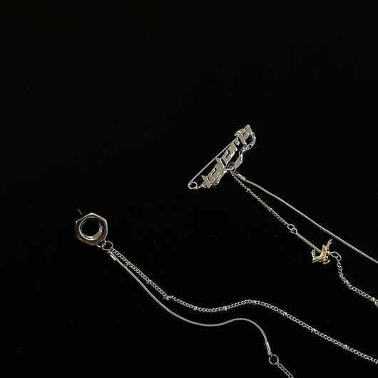 Broche Minimalista de Personalidad Fría - Accesorio Versátil para Looks Modernos - Image 8
