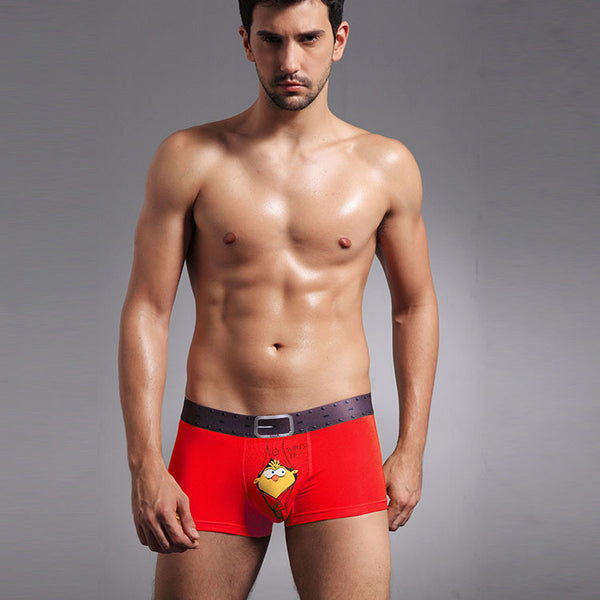 Boxer Briefs Diseño Mysterious Bird con Soporte U Convexo para Hombre