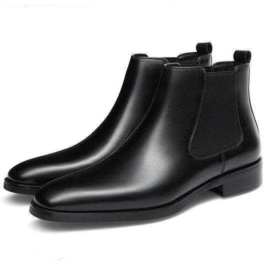 Botas Tobilleras Cuadradas Talladas Estilo Británico