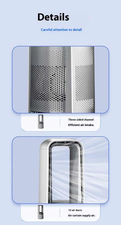 Ventilador Inteligente Sin Aspas con Doble Turbina y Sensor de Temperatura - Image 12