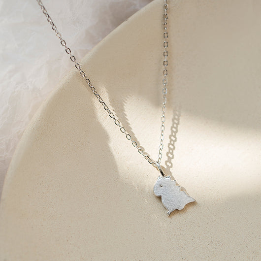 Collar de Plata Esterlina con Dinosaurio Adorable - Image 3