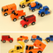 Set de Vehículos de Madera: Camión de Bomberos, Ambulancia y Grúa