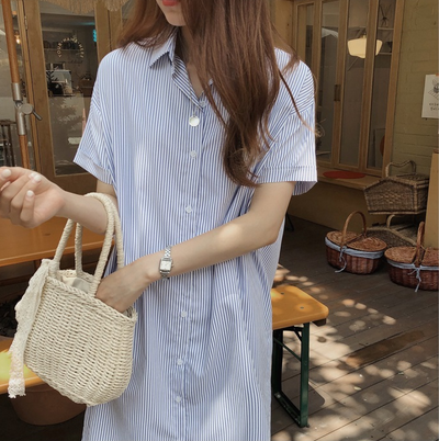 Vestido Camisero a Rayas - Image 18