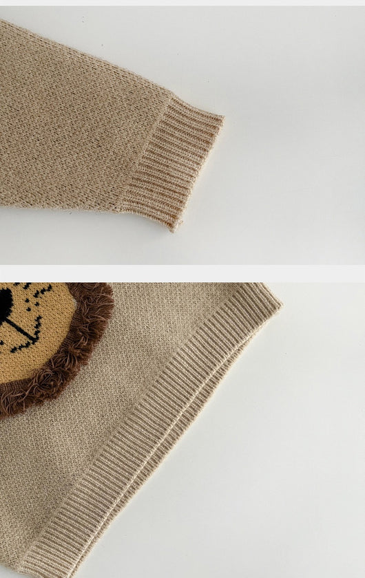 Conjunto de Regalo Bebé Suéter Tejido Pequeño León - Image 13