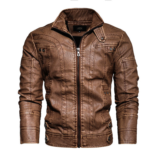 Chaqueta Retro de Cuero Sintético PU