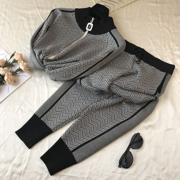 Conjunto Deportivo Tejido de Dos Piezas para Ocio