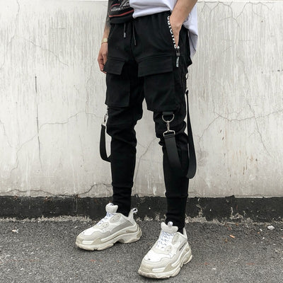 Pantalones Casuales Harlan Wei con Detalles de Cinta - Image 10