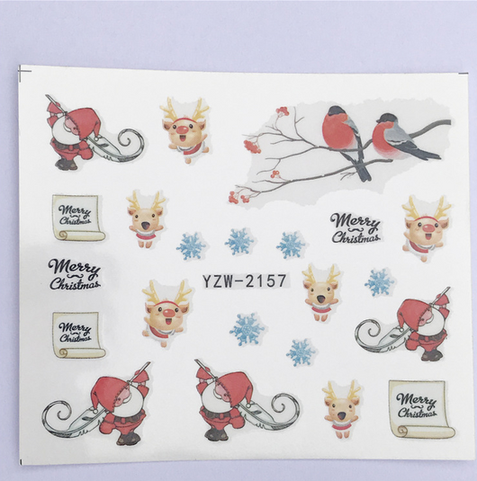 Calcomanías Navideñas para Uñas - Pegatinas de Transferencia Agua Full Cover - Image 8