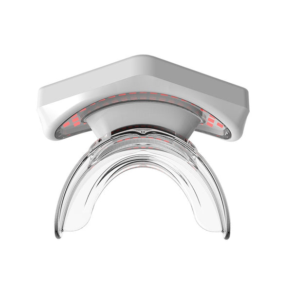 White and clear plastic beauty lip care instrument with red light elements for at-home lip treatment. - Image 5