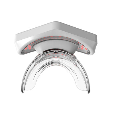 White and clear plastic beauty lip care instrument with red light elements for at-home lip treatment. - Image 5
